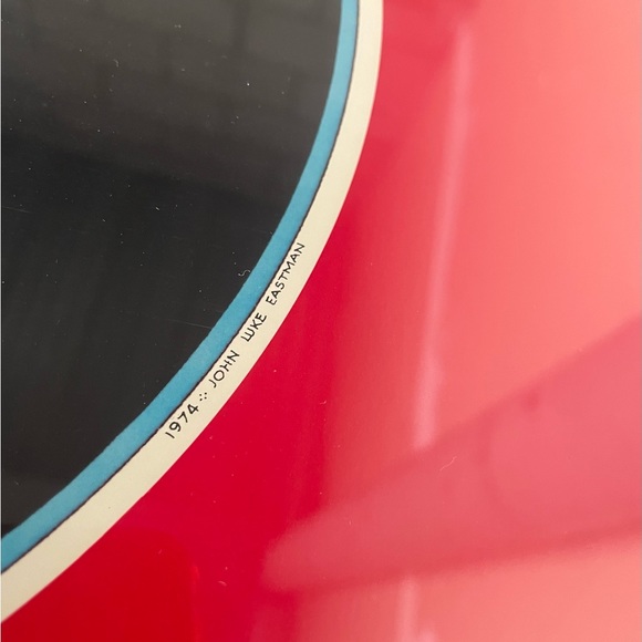 Vtg. 74' Matryoshka Portrait on a Red Background Lithograph by John Luke Eastman - Picture 9 of 10